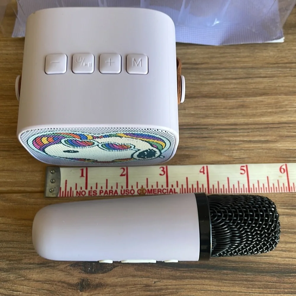 New mini Peanuts Wireless Speaker & Karaoke Microphone - Black